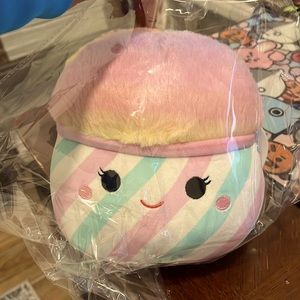 9. Squishmallows Bevin the Cotton Candy 7.5 inch Plush Foodie Squad